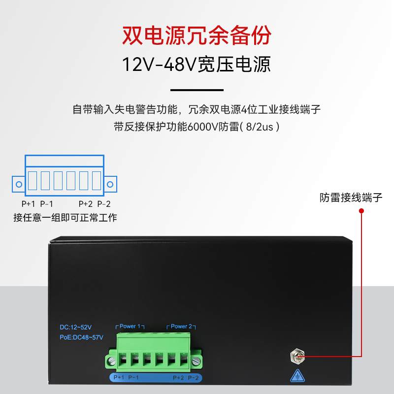 aopre欧柏互联百兆24口工业级交换机T6024F导轨式耐高低温工业级非网管理型以太网交换机网络监控集线器 - 图2