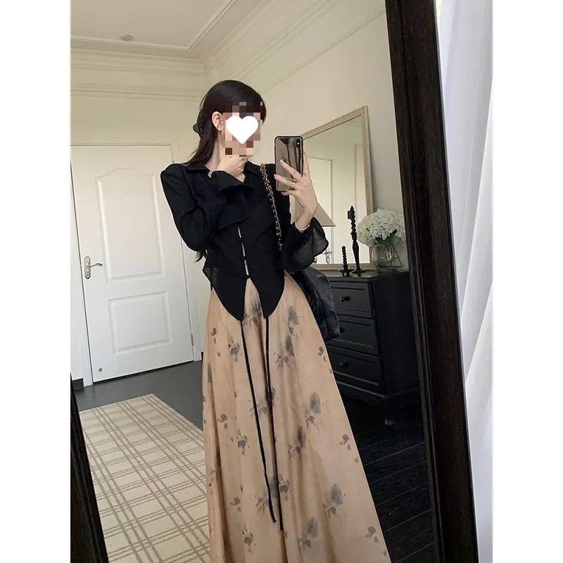 新中式女装国风新款高级感中式穿搭防晒上衣+宽松显瘦印花裙裤,淘宝优惠券,粉丝福利购,淘宝优惠卷