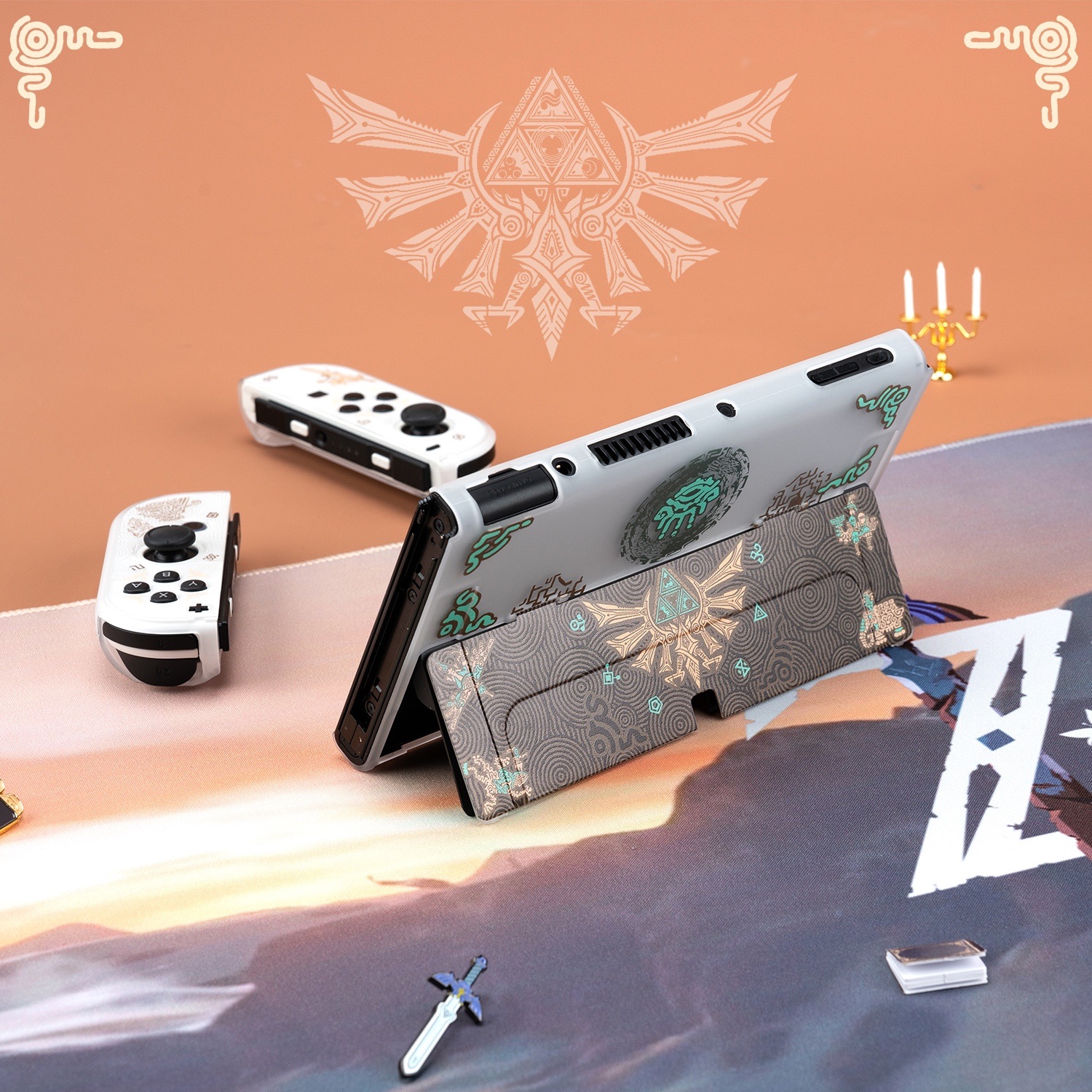 任天堂switch2 oled保护壳 塞尔达卡通透明磨砂分体式硬壳NS2配件 - 图1