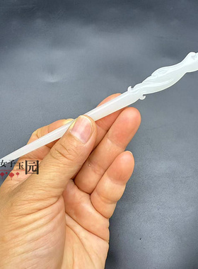 新款琉璃凤凰发簪头饰仿白玉簪子