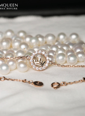 medalqueen玫瑰金女皇冠手链