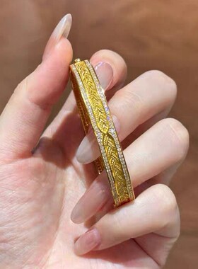 古法黄金色点钻花丝风雨桥丰收吉