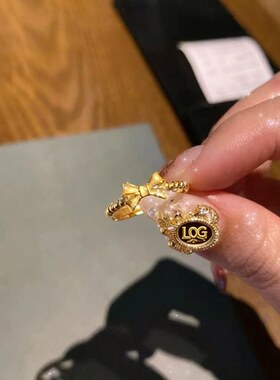 新款黄铜镀金女士戒指小蝴蝶镀金
