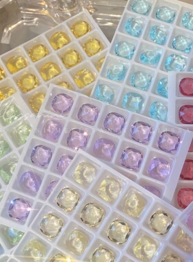 东洲透底8mm肥方美甲钻