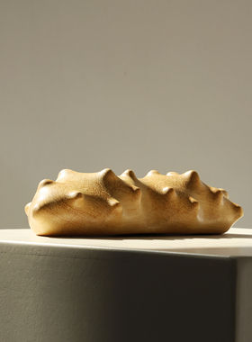 创意简约艺术雕塑摆件 轻奢装饰家居手工木雕 奇奇怪怪生日礼物