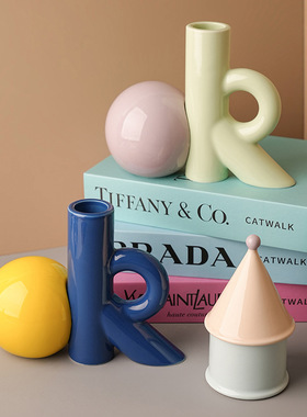 美式多巴胺陶瓷插花花瓶