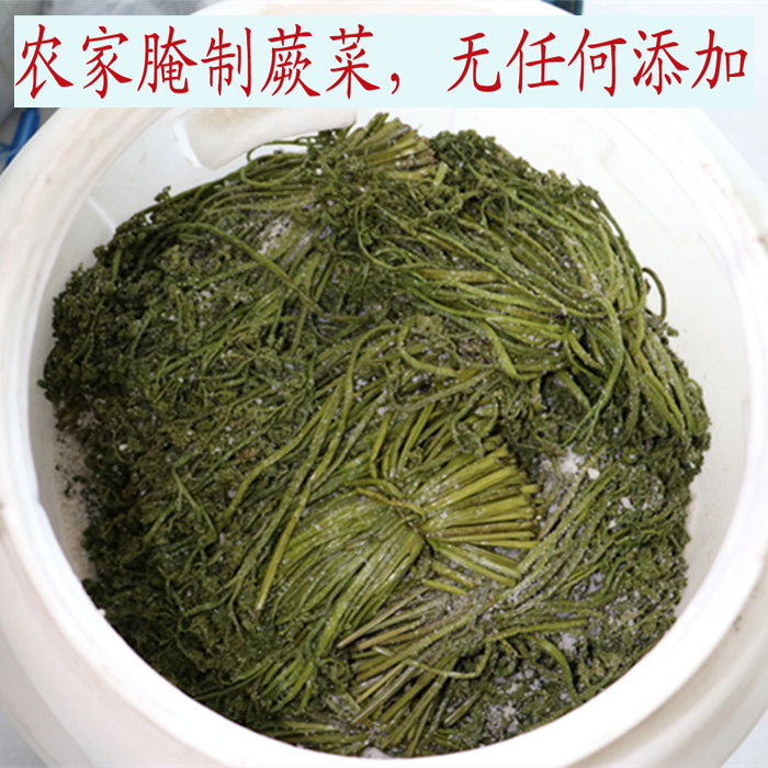 腌制蕨菜龙爪菜野生山菜绿色咸盐制农家凉拌特产小兴安岭特产 - 图2