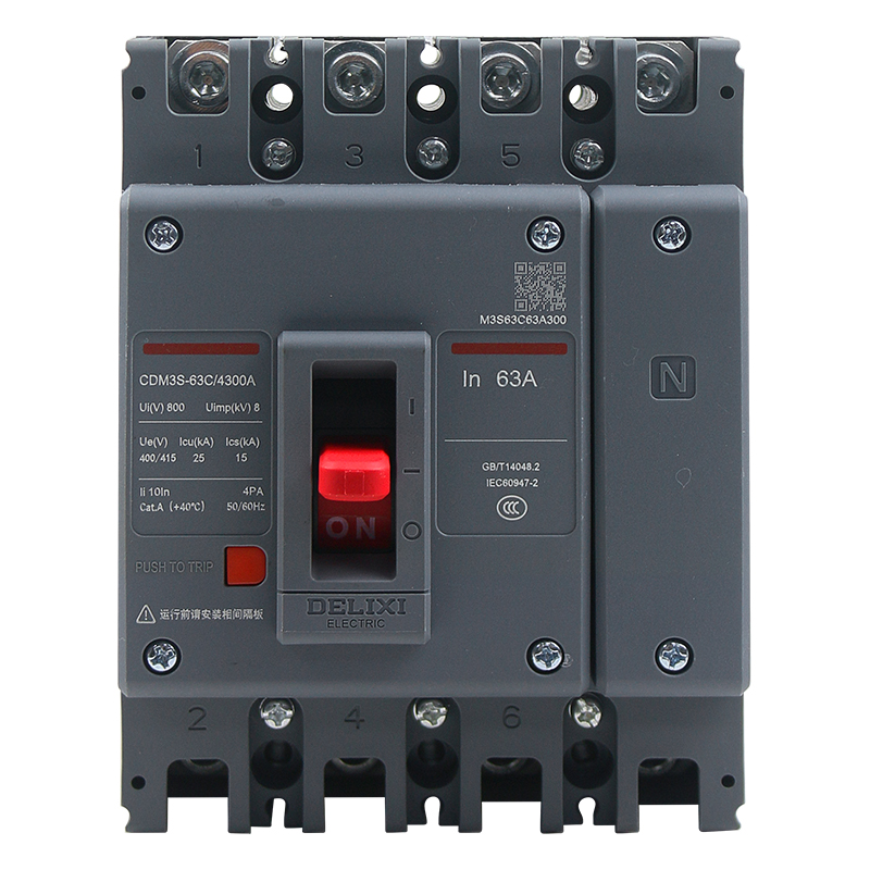 德力西空气开关CDM3塑壳断路器三相四线630a家用电闸空开100a250a