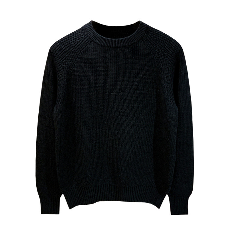 美式老钱风高级黑色圆领毛衣男冬季新款休闲复古加厚上衣针织衫男,淘宝优惠券,粉丝福利购,淘宝优惠卷