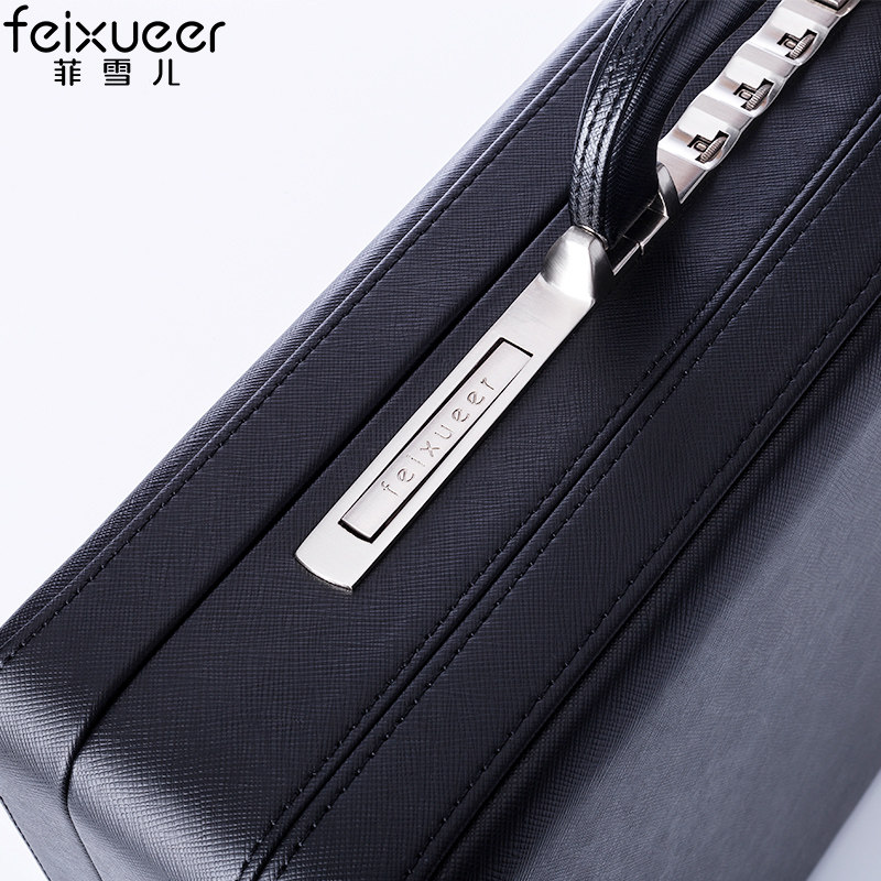 菲雪儿牛皮男复古密码箱商务公文箱 菲雪儿箱包旅行箱