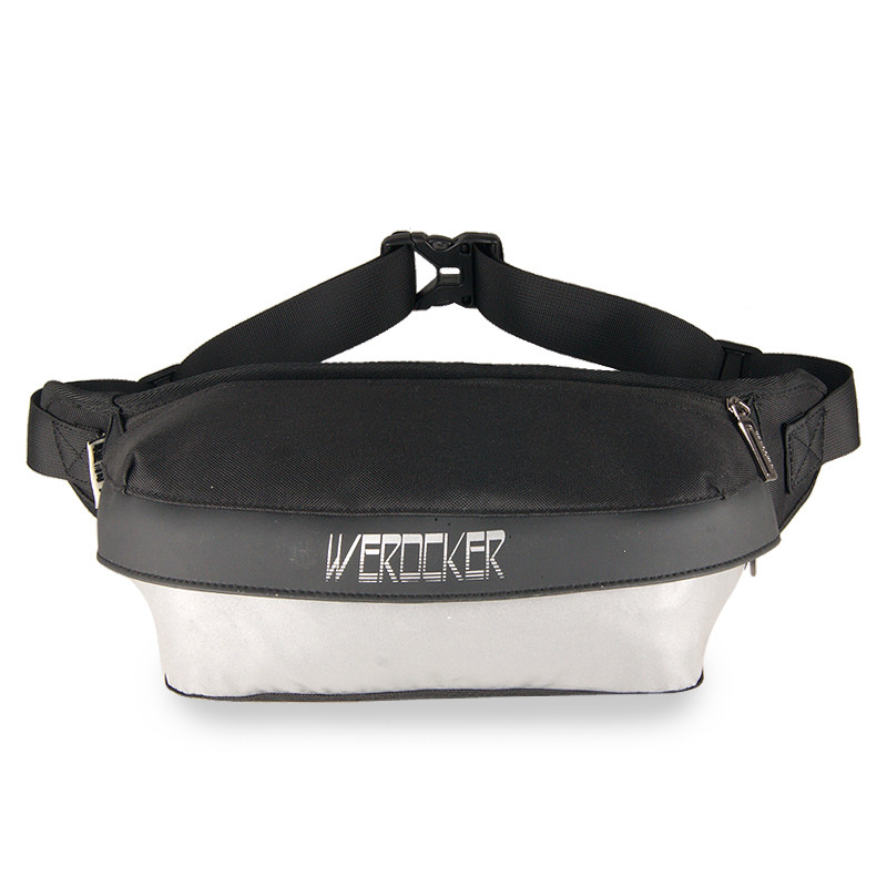 潮牌反光男运动女单肩手机包胸包 轻骑者男士包袋