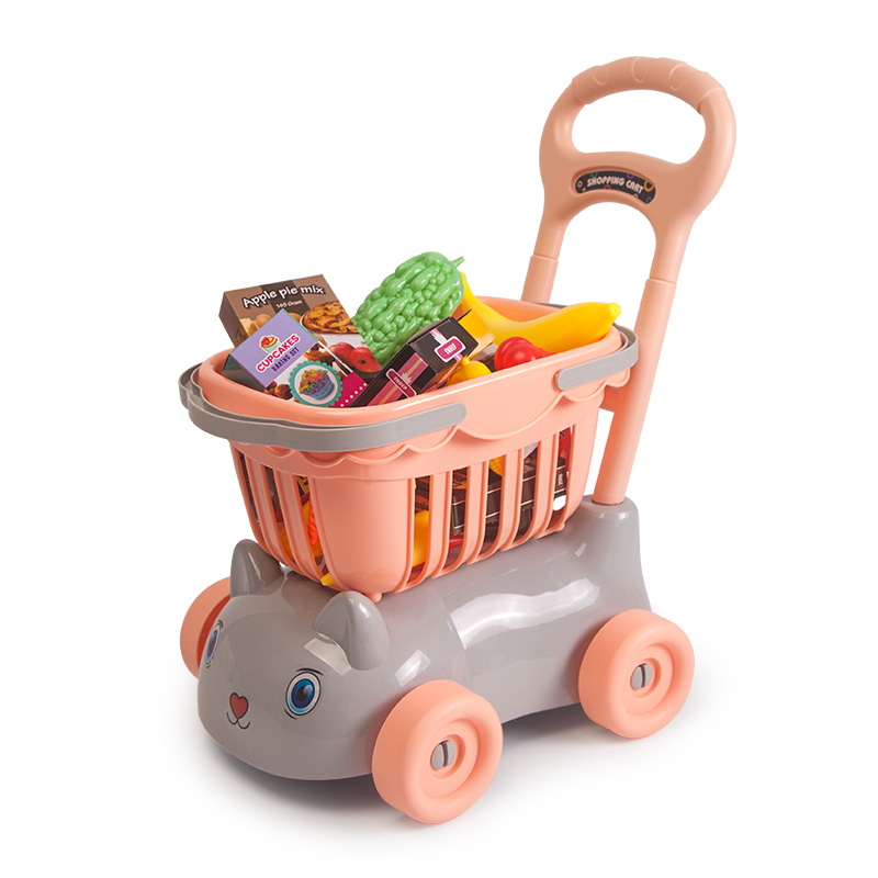 知识花园旗舰店儿童购物车玩具女孩厨房仿真超市小推车婴儿宝宝手推车过家家2岁30