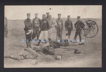 The Qing Dynasty Japanese army kills Chinese postcards next to the Qing Army and the Chinese People of China 1912