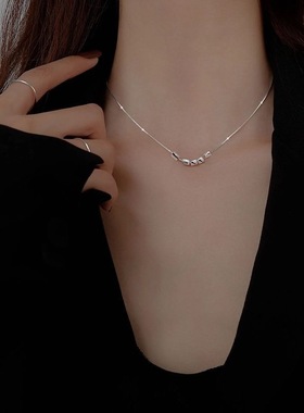 转运珠项链女ins轻奢小众设计感温柔锁骨链高级闺蜜冷淡风毛衣链