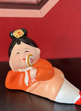 泥人张手作泥塑人物摆件 长安的荔枝系列 天津特色伴手礼泥人女孩