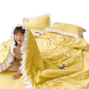 北极绒水洗棉四件套夏被春秋薄款被子可机洗夏凉被双人夏季空调被