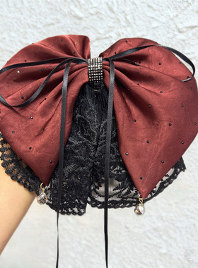 新款安可拉红气质马尾抓夹百搭显发量发卡半扎发抓夹2025头饰发饰