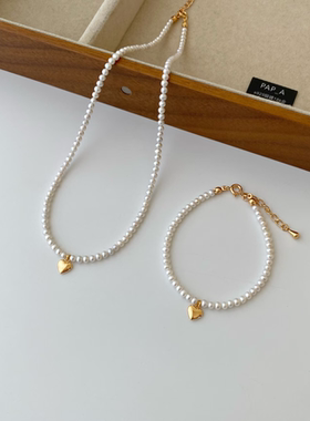 PAP_A·小爱心baby珠日常百搭小量感珍珠项链