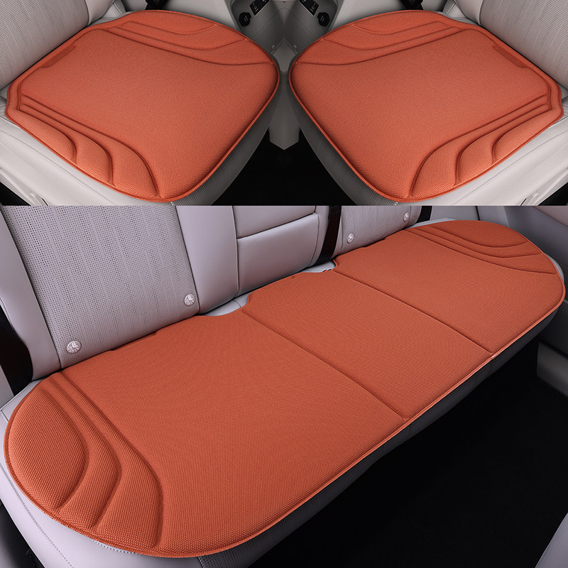 海藻纤维超薄乳胶汽车坐垫三件套四季通用防滑男女透气汽车座椅垫