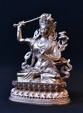 文殊菩萨纯铜摆件密宗居家佛像