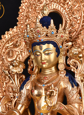 象瑞阁纯铜鎏金保平安佛堂