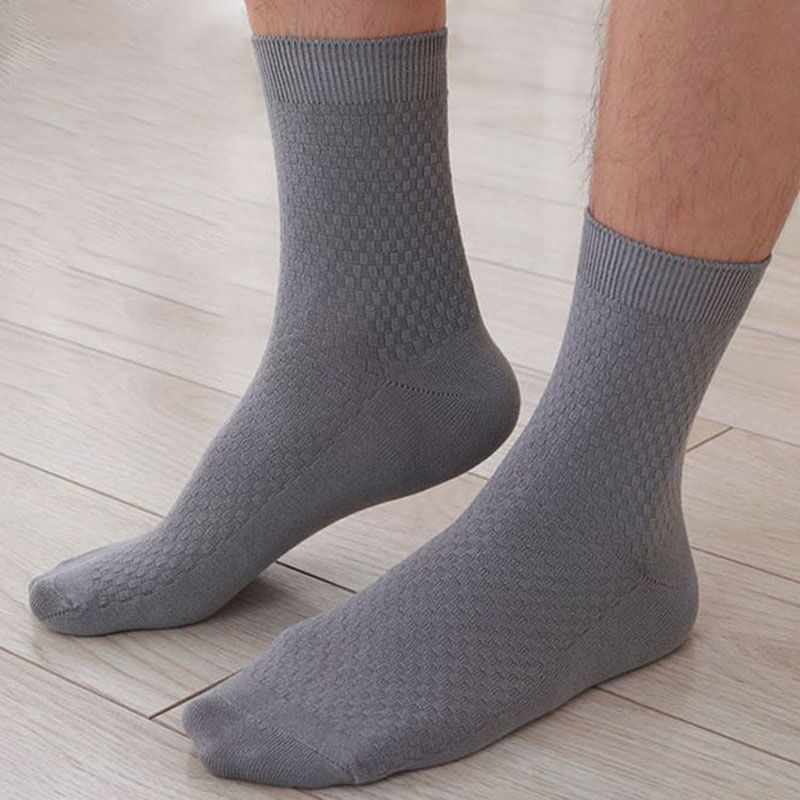 Bamboo Fiber Men Socks Business Breathable Male Socks 男袜子 - 图1