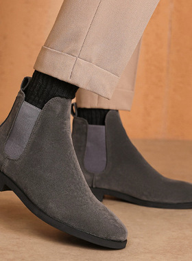 Large size men's Chelsea frosted workwear casual boots 男靴