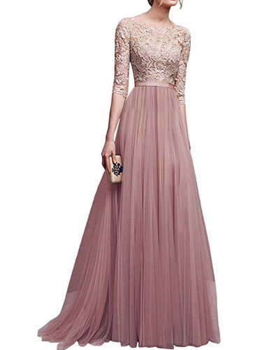 women formal dress gown party ladies long dresses 女士礼服裙 - 图1