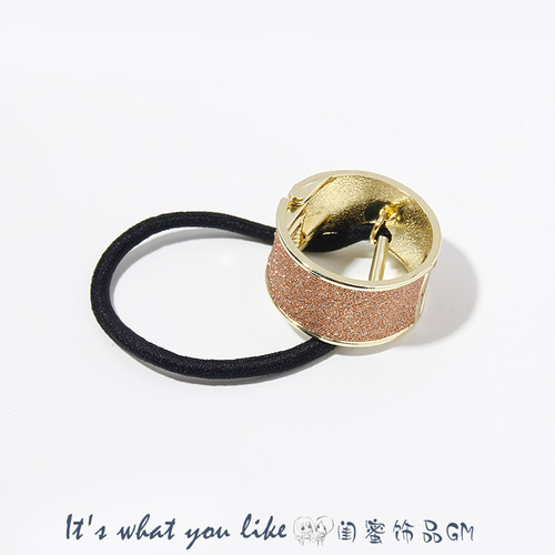 欧美朋克马尾扣金属发圈发饰韩版时尚扎头发皮筋女发卡头绳发绳 - 图2