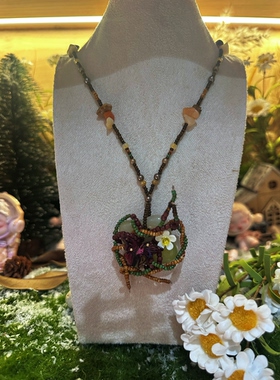 饰物局原创设计手工制作【仙踪】美拉德秋冬米珠项链