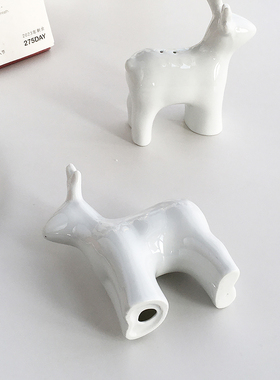 Annie Garden 外贸订单 陶瓷圣诞麋鹿小鹿居家摆件圣饰品诞节装饰