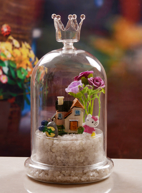 欧式风创意透明微景观花瓶罩子