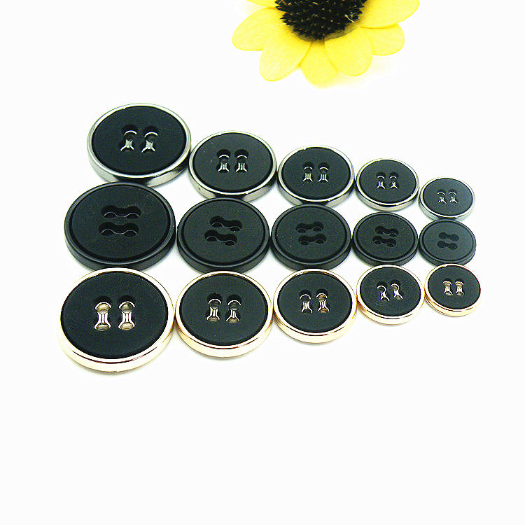 高档四眼西装西服纽扣男女风衣大衣扣黑色枪金边四眼圆形钮扣子,淘宝优惠券,粉丝福利购,淘宝优惠卷