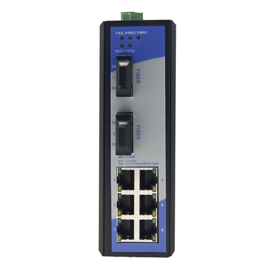 Yutai 2 оптический 6 электрический промышленный сетевой оптоволоконный коммутатор 100M Ethernet-приемопередатчик UT-62206