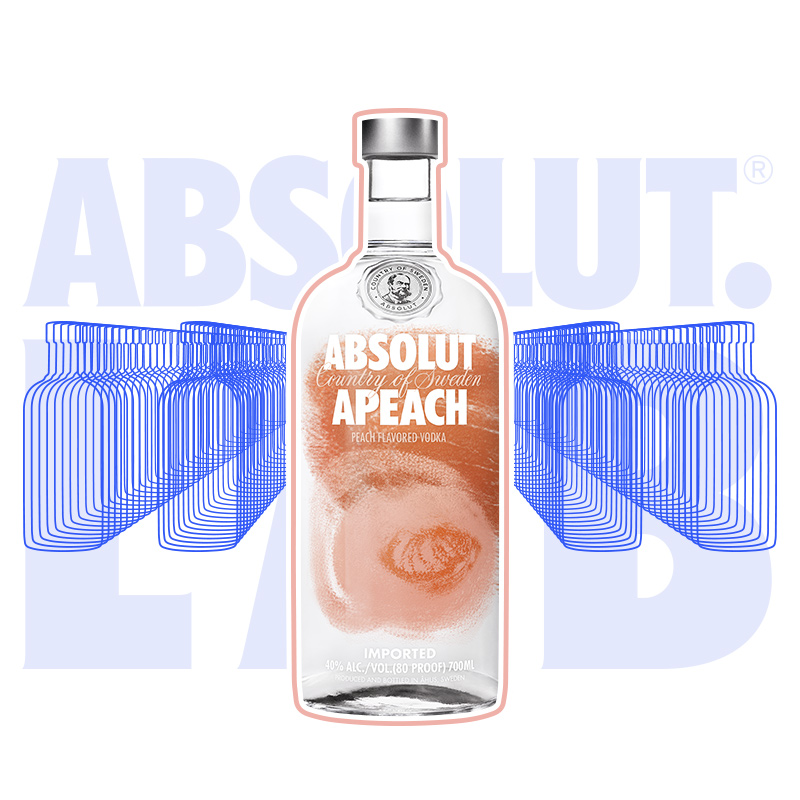 ABSOLUT官方旗舰店瑞典进口Absolut绝对伏特加新品果味蜜桃味700ML洋酒3