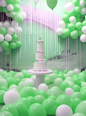 新年加厚马卡龙蓝白色气球儿童无毒生日派对结婚布置场景装饰汽球