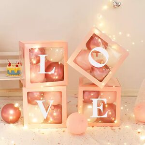 网红透明LOVE气球盒子表白求婚浪漫氛围感场景布置情人节惊喜装饰