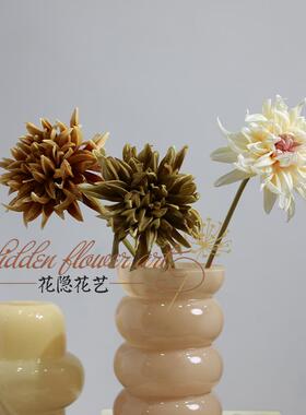 颜色丰富仿真花手感保湿大丽花