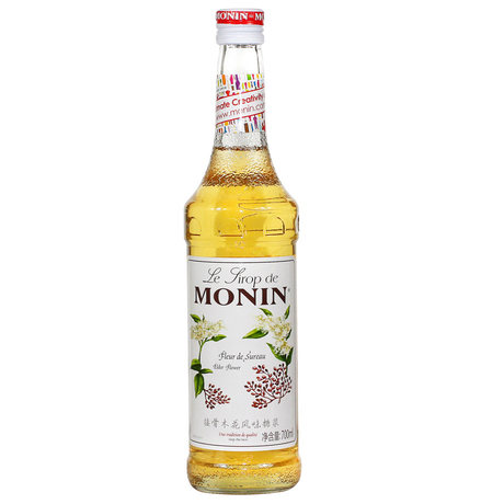 赠压头monin莫林糖浆接骨木花奶茶店专用调酒咖啡浓缩调味小瓶