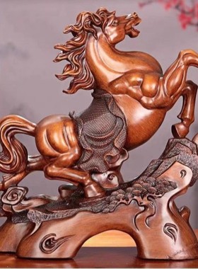 生肖马马到成功摆件家居客厅酒柜装饰品开业送礼工艺品摆件