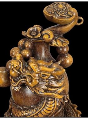 祥龙瑞凤招财葫芦摆件家居客厅玄关酒柜博古架装饰工艺品搬家乔迁