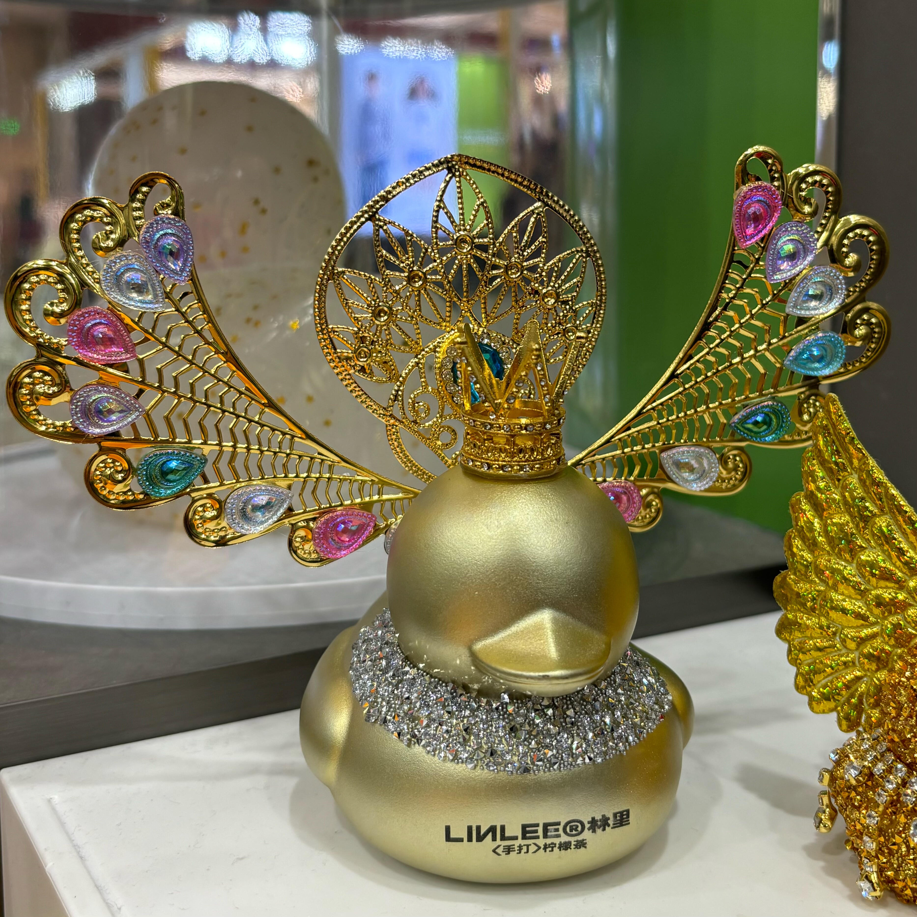 林里小黄鸭孔雀开屏金色中号鸭子天使鸭摆件周边小鸭子,淘宝优惠券,粉丝福利购,淘宝优惠卷