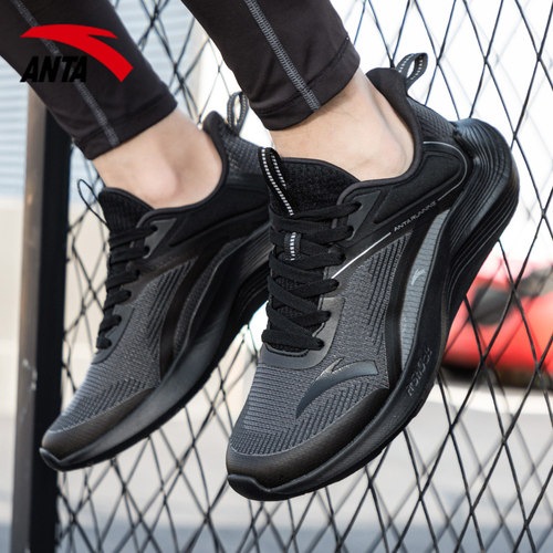 安踏男鞋毒刺2代5代黑色跑步鞋夏季网面透气轻质训练跑鞋运动鞋男 - 图2