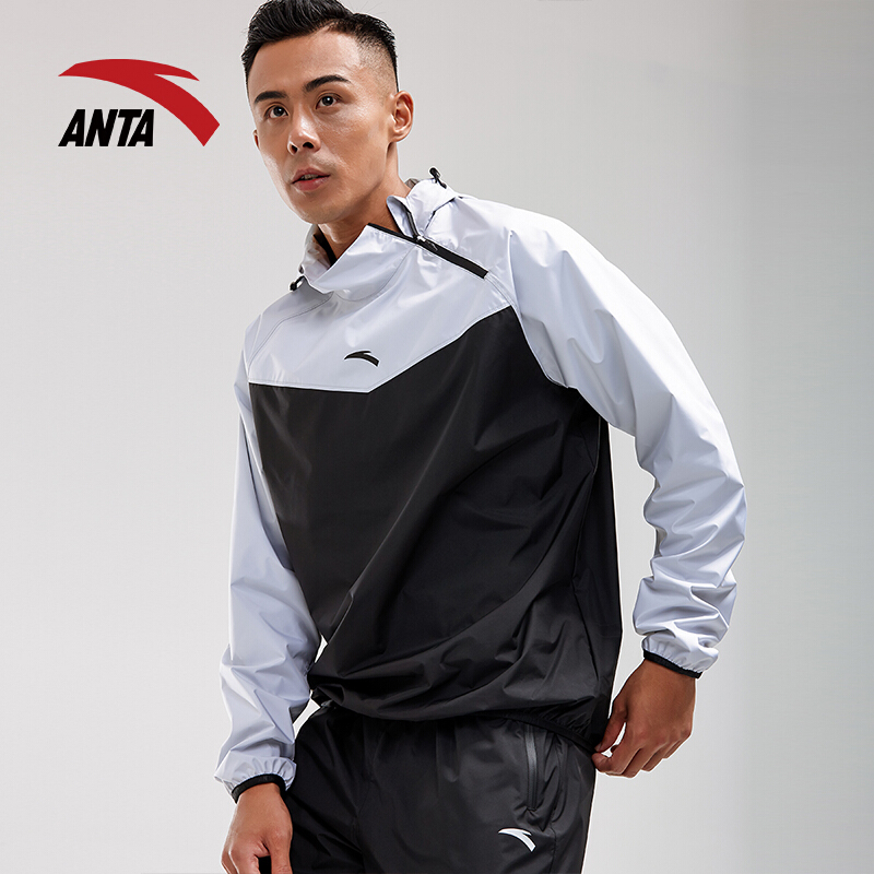 Anta Sports Set Men's Summer Men's Fitness Pants Running Sweat-absorbing Coat Official Website Flagship Sweat-absorbing Clothing