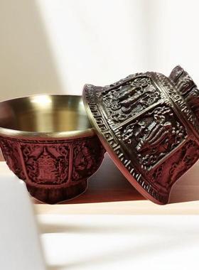 藏式供水杯黄铜供奉杯