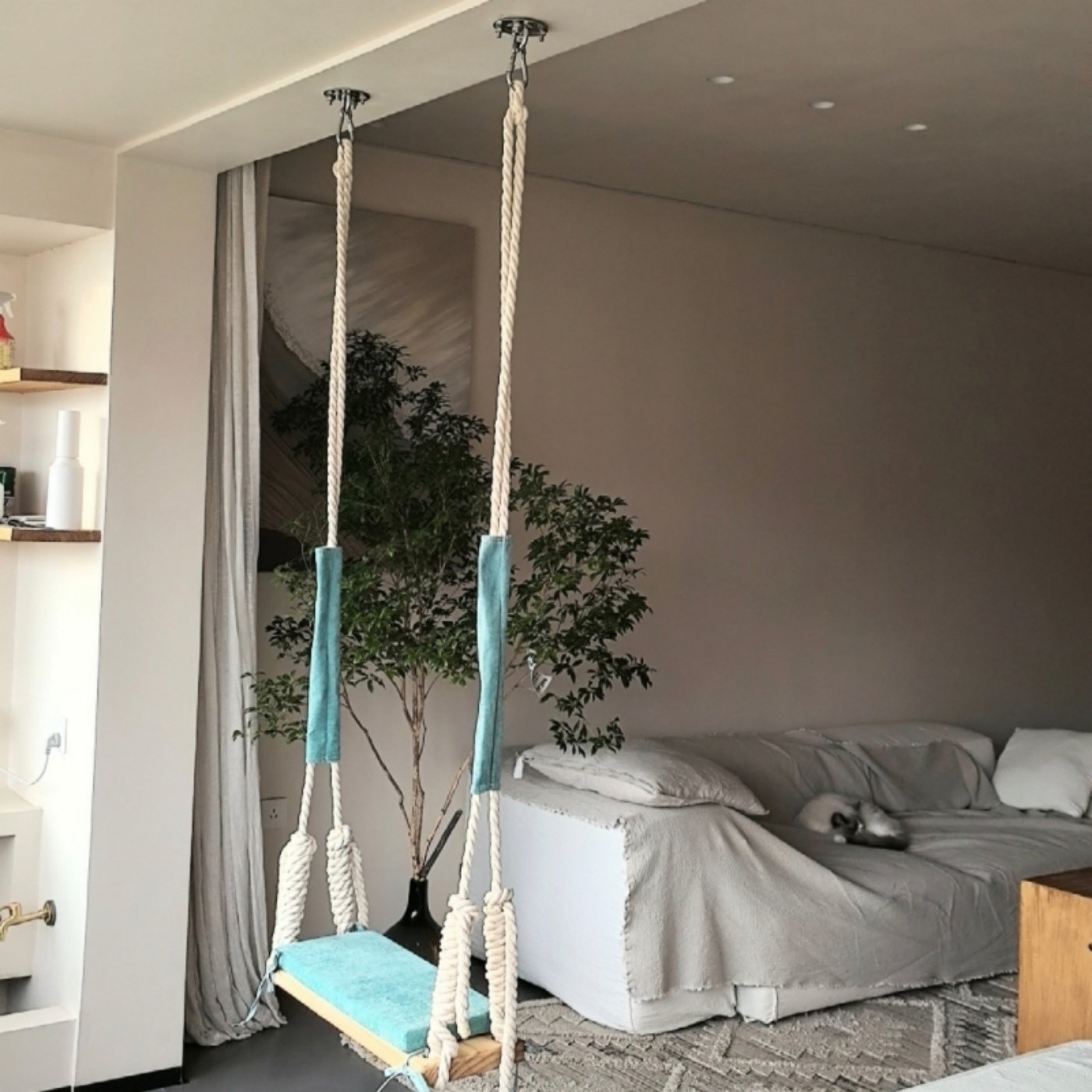 实木秋千室内成人家用民宿儿童阳台摇椅庭院可拆洗坐垫加长吊椅,淘宝优惠券,粉丝福利购,淘宝优惠卷