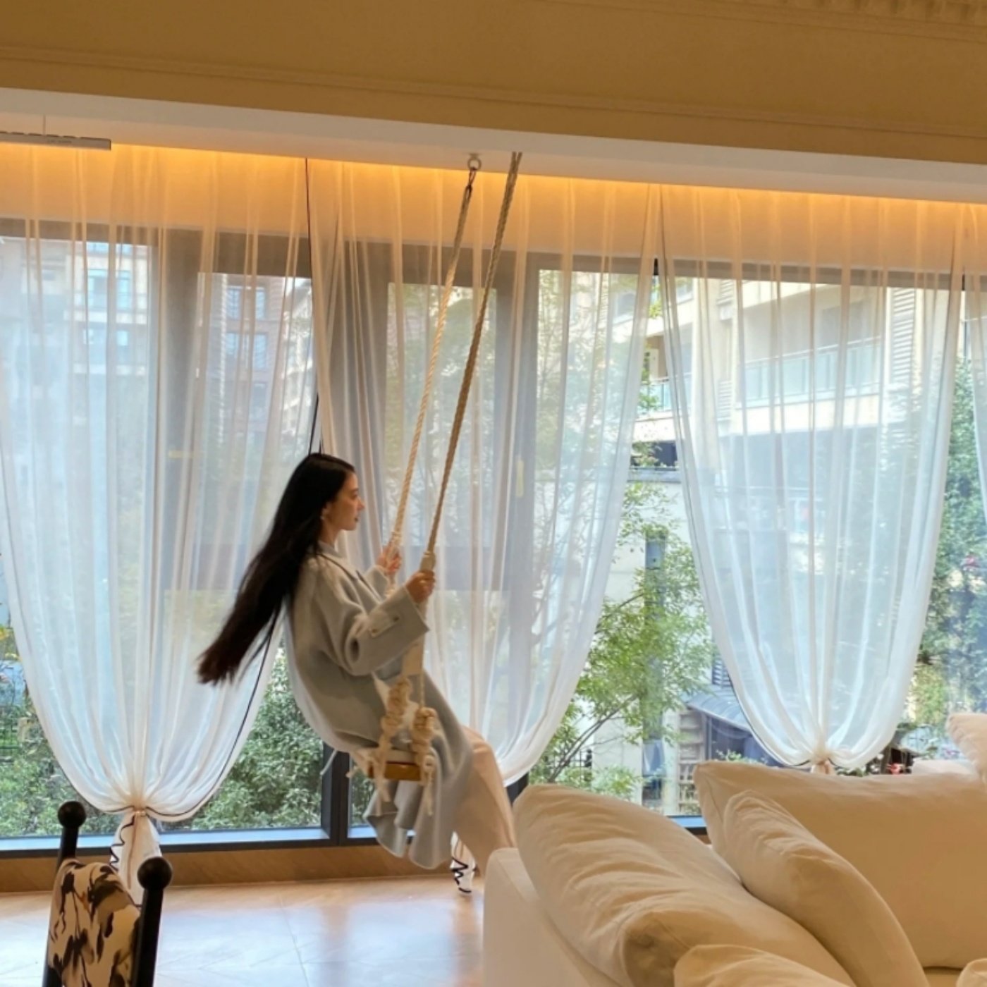 实木秋千室内成人家用民宿儿童阳台摇椅庭院可拆洗坐垫加长吊椅,淘宝优惠券,粉丝福利购,淘宝优惠卷