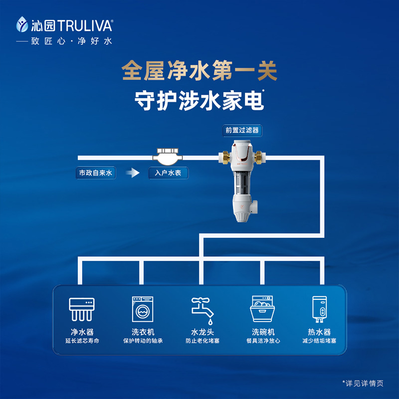 【旗舰店爆款】沁园前置过滤器家用水龙头过滤器大通量308 S5516-图3