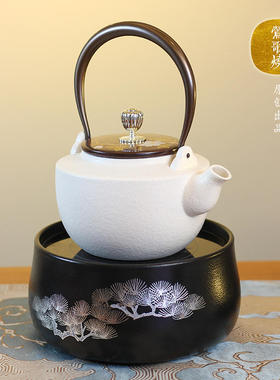 正品莺歌烧电陶炉家用静音银壶铁壶高档泡茶烧水电炉莺歌烧光波炉
