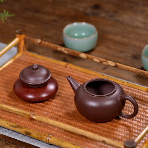 新品家用紫砂壶盖托电木盖置中式功夫茶具复古风花瓶茶壶盖架零配 - 图1